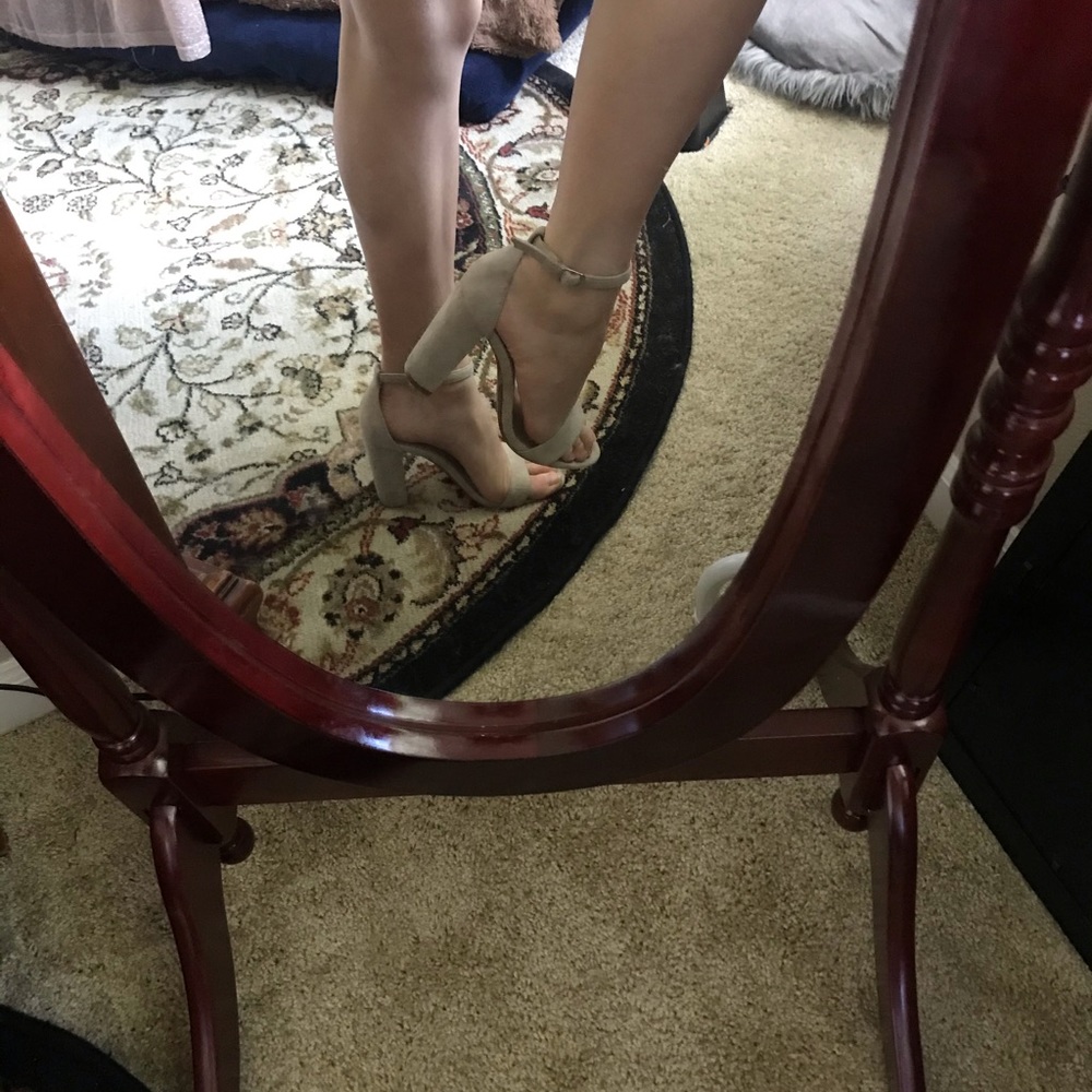 Steve Madden Nude Suede Heels